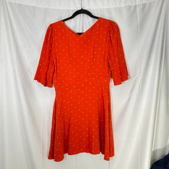 Free People ‘All Yours’ Mini Dress Red White Polka Dot Size 8 - Picture 3 of 5